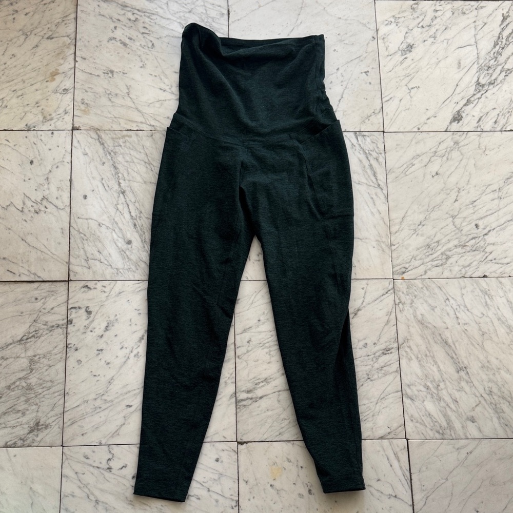 Beyond Yoga, Beyond the Bump, Hunter Green, Maternity, SpaceDye Leggings